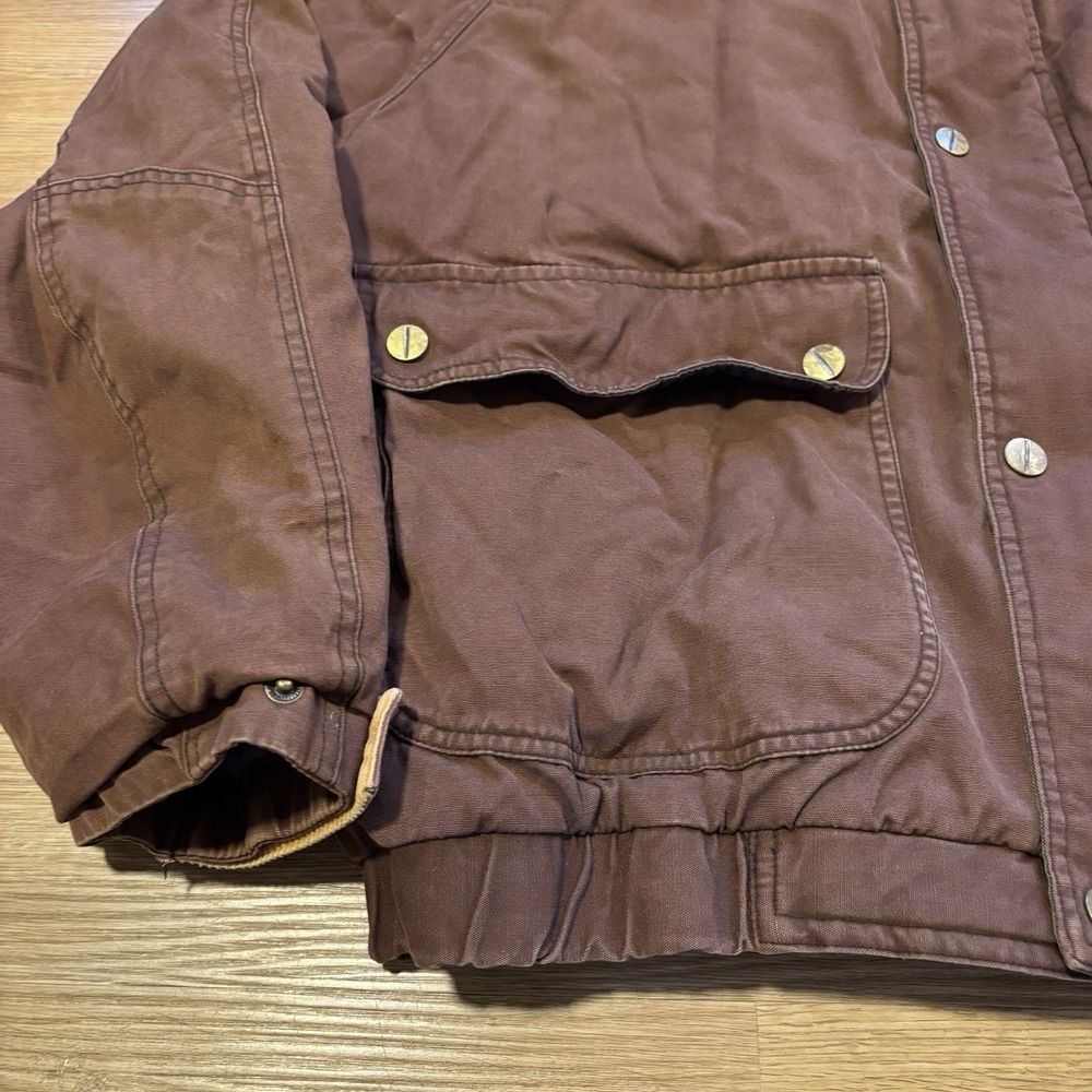 Vintage Field And Stream Chore Coat Men's XL Barn Jacket Corduroy Collar Lining - Picture 8 of 16
